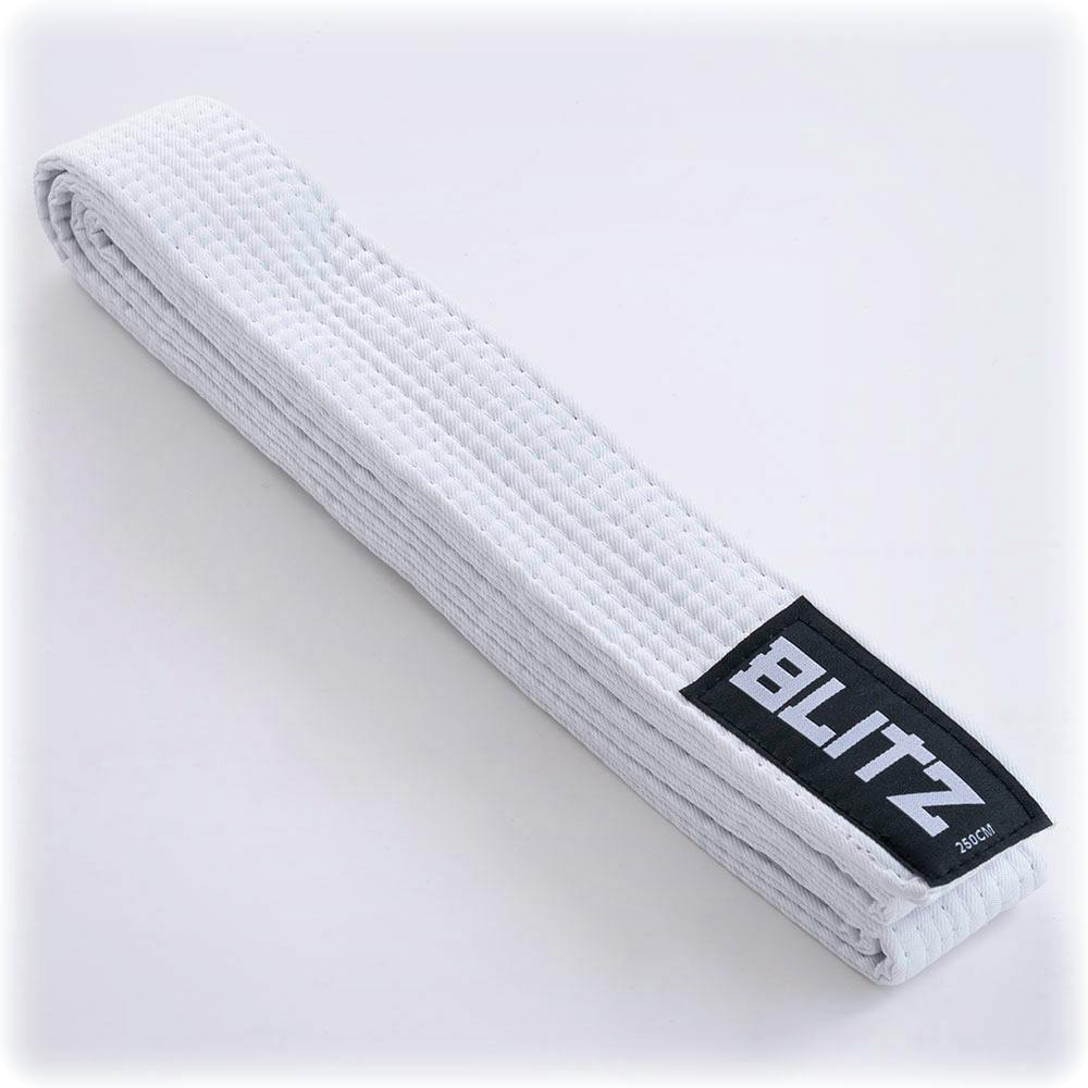 Blitz Plain Coloured Belt - White - 320cm