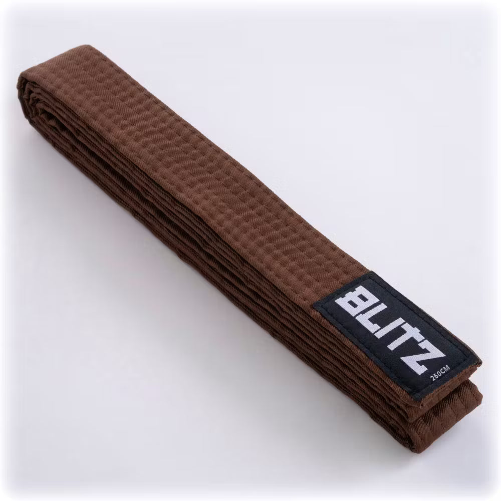 Blitz Plain Coloured Lightweight Belt - Brown - 320cm