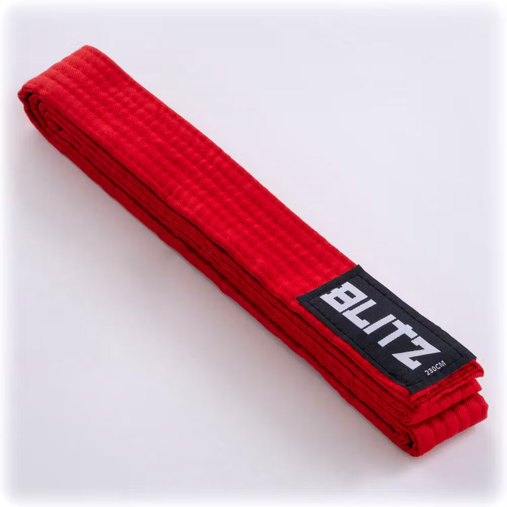 Blitz Plain Coloured Lightweight Belt - Red - 230cm