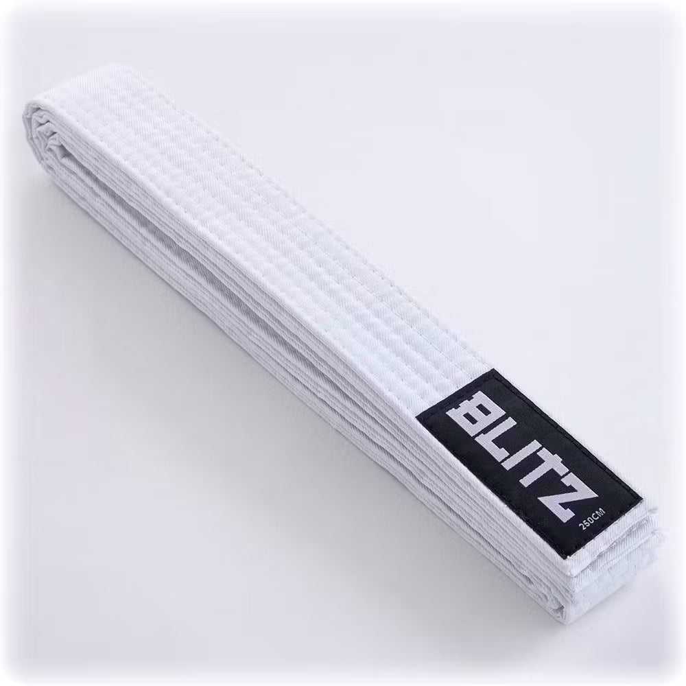 Blitz Plain Coloured Lightweight Belt - White - 320cm