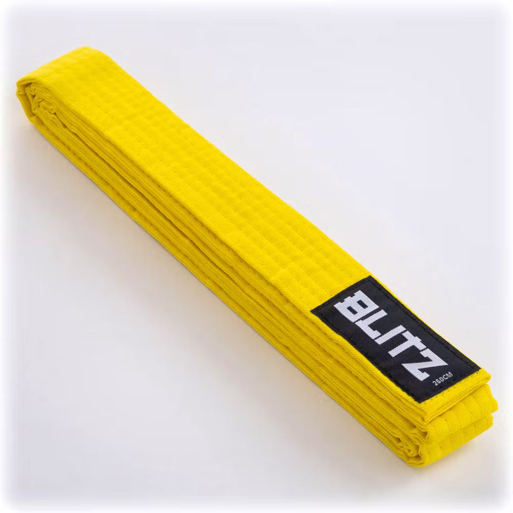 Blitz Plain Coloured Lightweight Belt - Yellow - 320cm