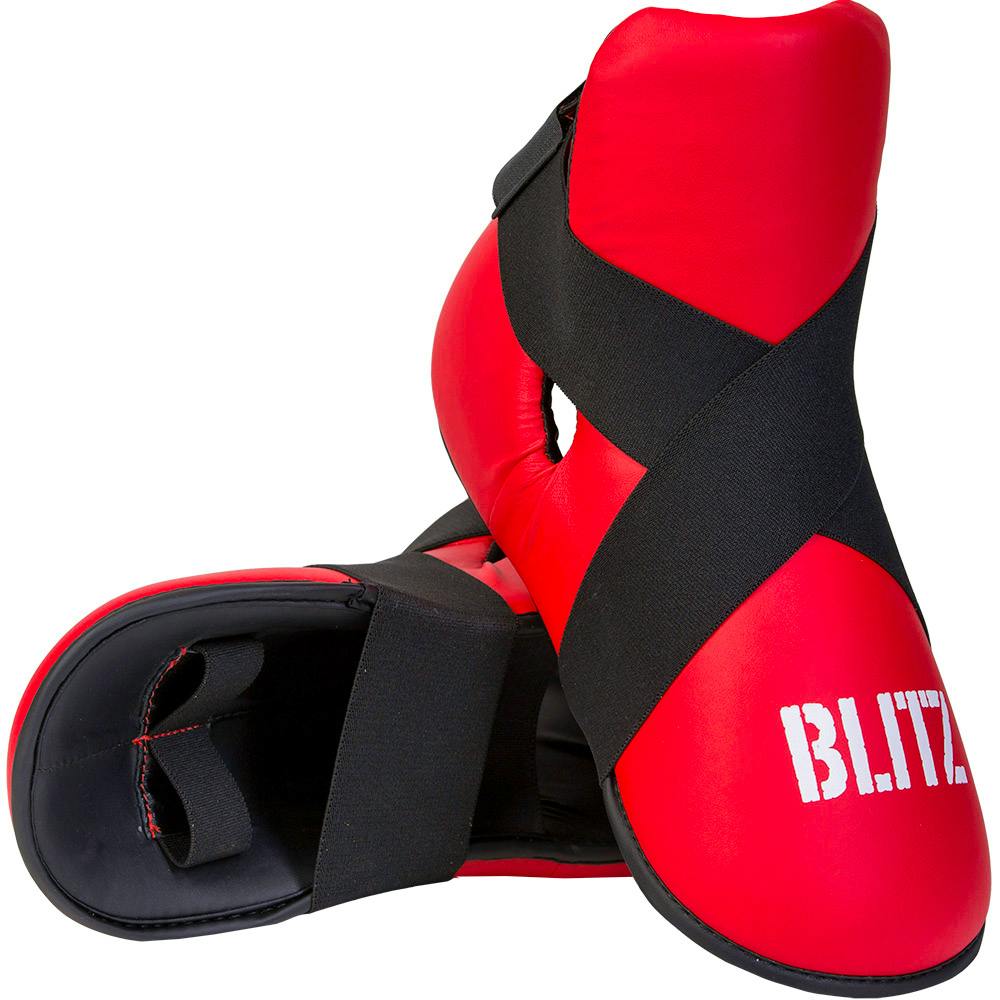 Blitz Semi Contact Foot Protector - Red - X-Small