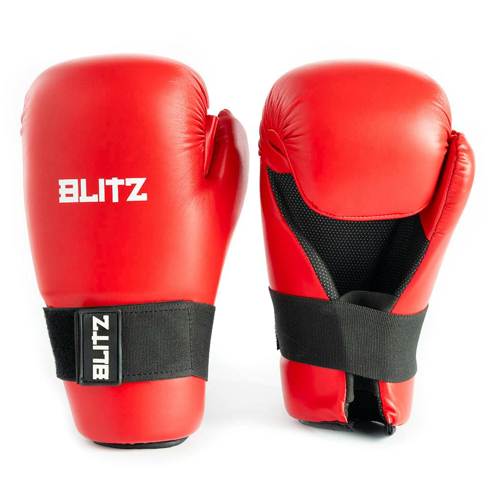 Blitz Semi Contact Open Palm Gloves - Red - X-Large