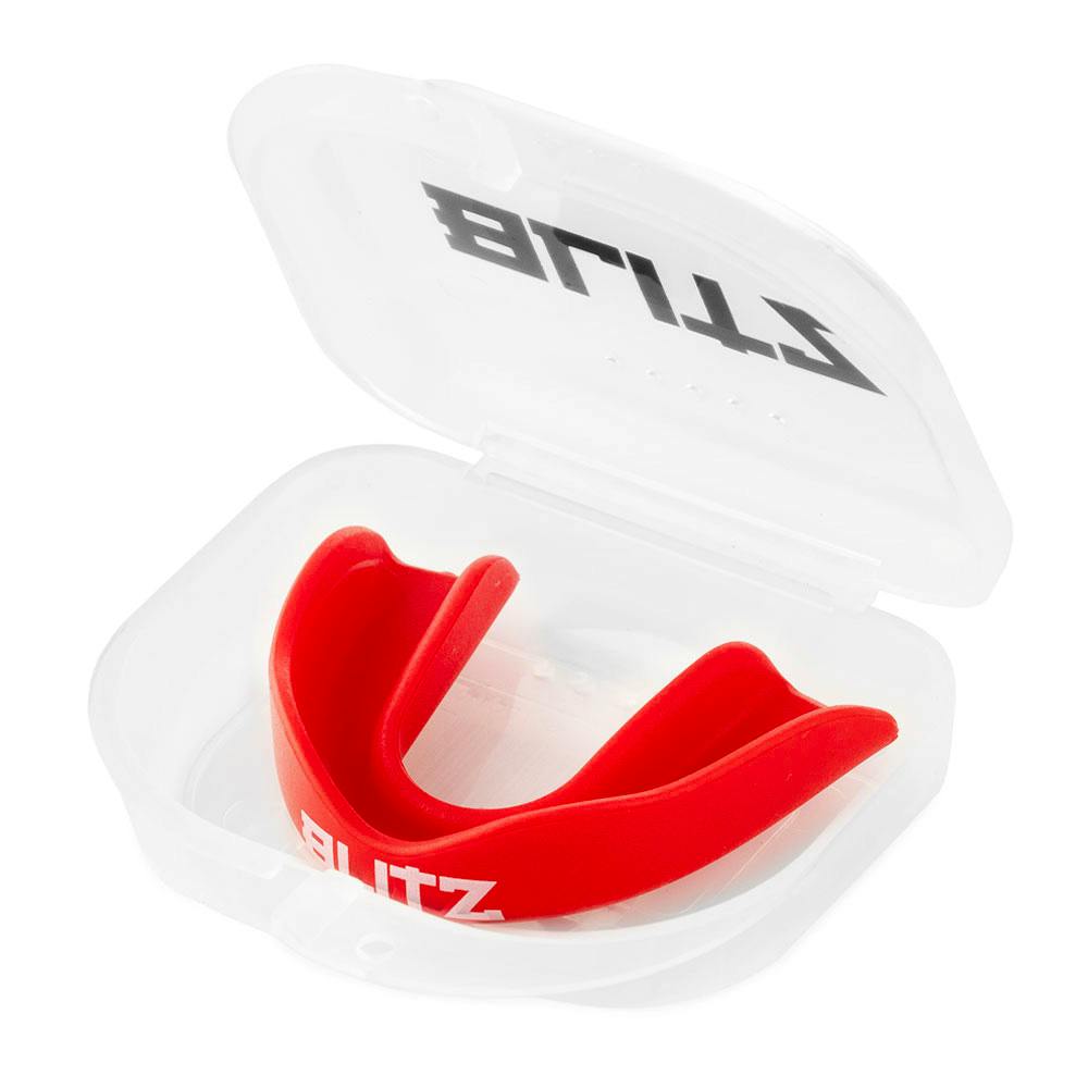 Blitz Single Layer Mouth Guard - Red - Senior