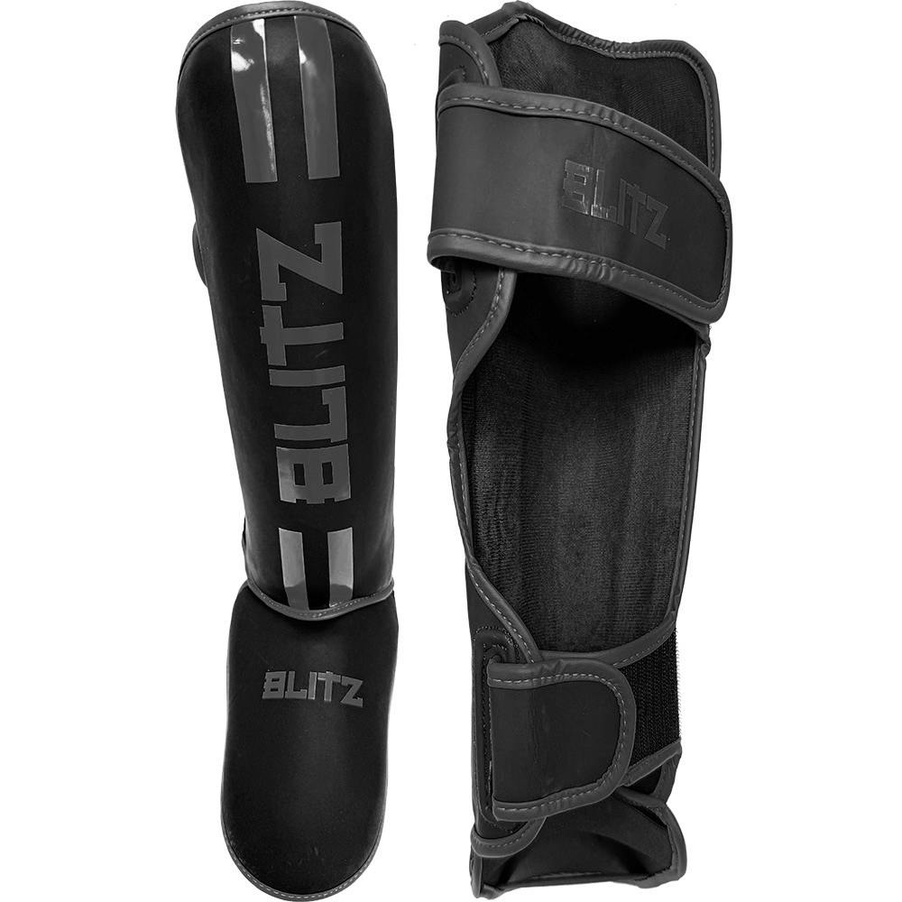 Blitz Titan Shin Guards - Black / Black - Large / X-Large