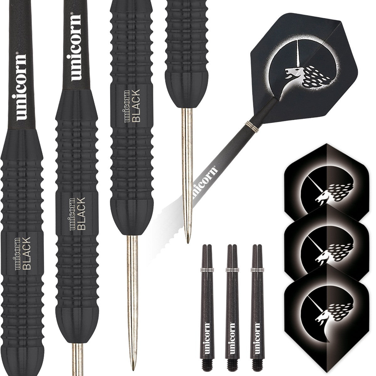 Unicorn Core Plus Black Steel Tip Darts
