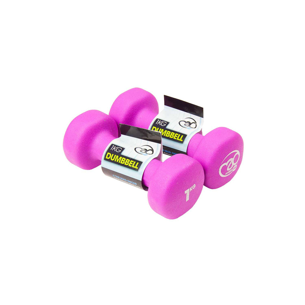 1kg Neoprene Dumbbells - Purple (Pair)