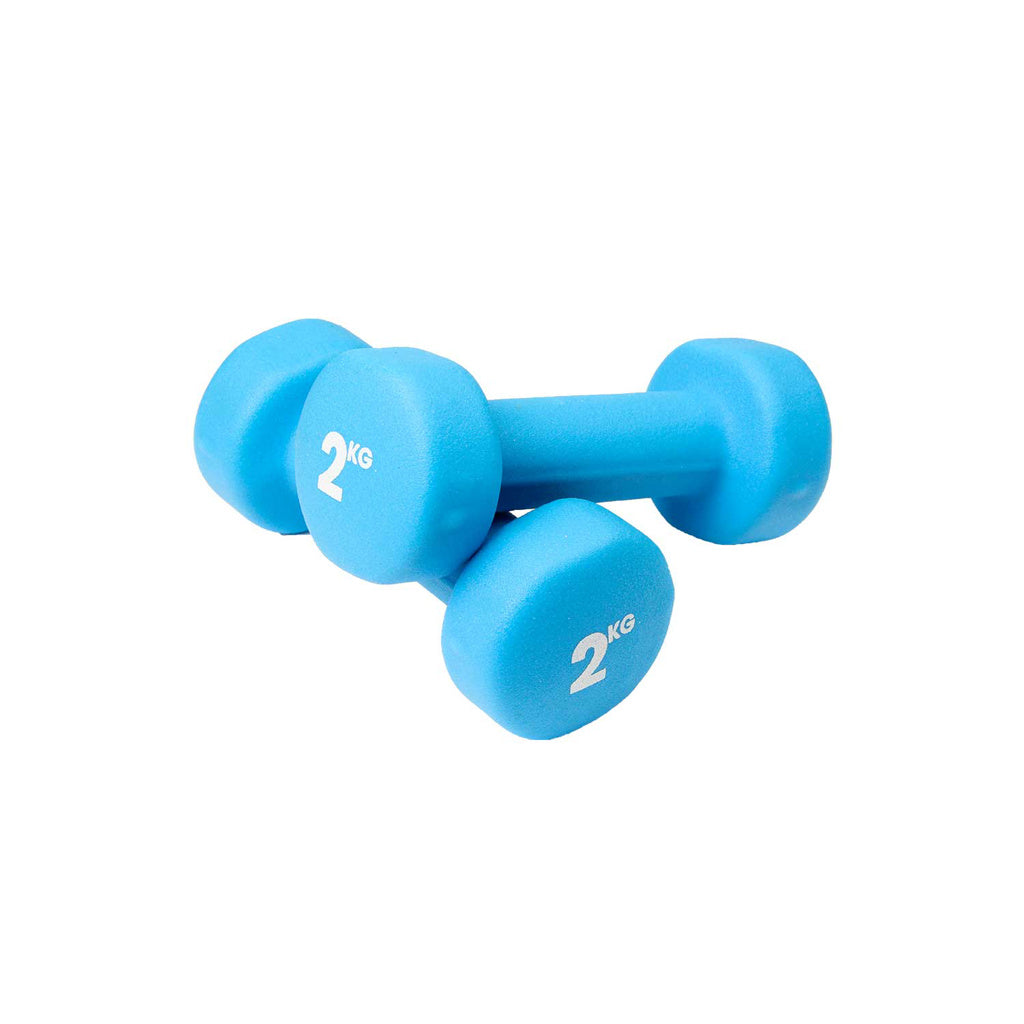 2kg Neoprene Dumbbells - Blue (Pair)