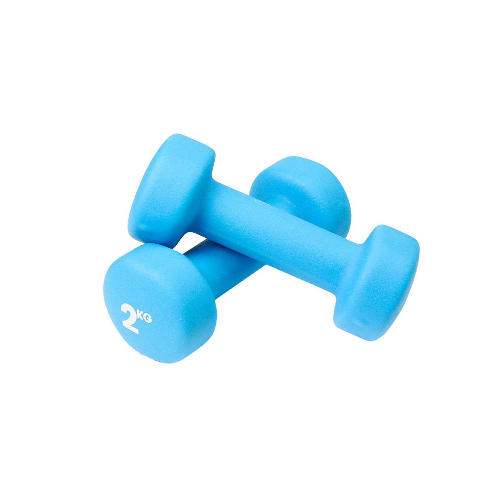 2kg Neoprene Dumbbells - Blue (Pair)