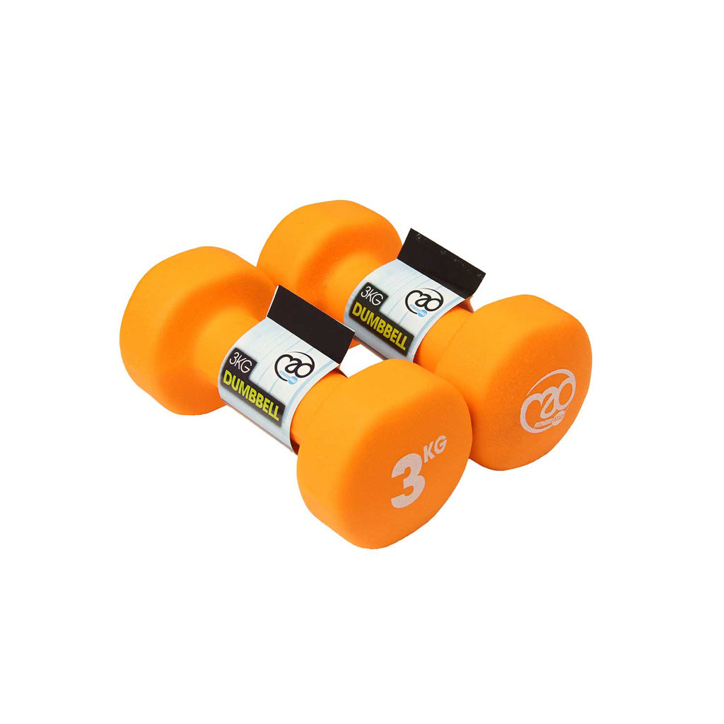 3kg Neoprene Dumbbells - Orange (Pair)