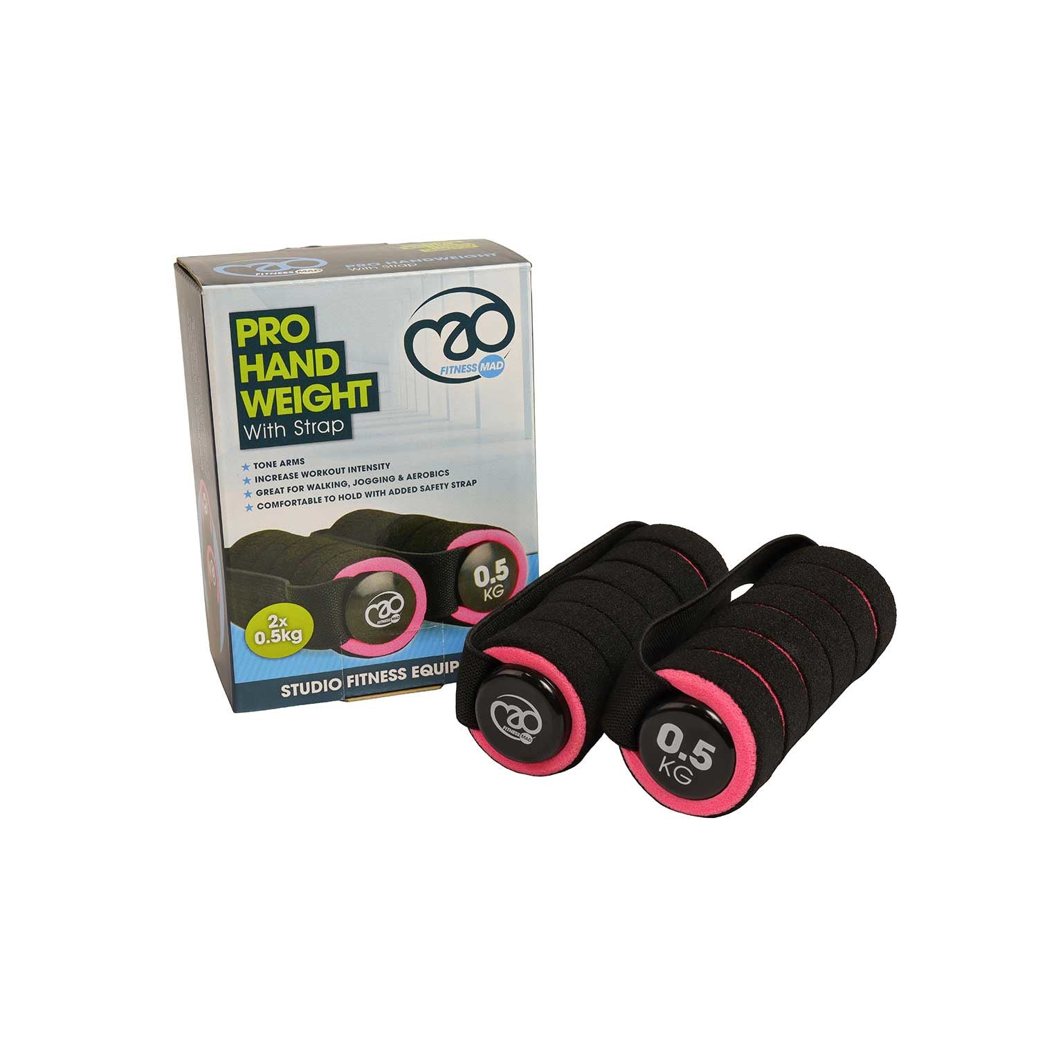 Pro Hand Weights 0.5kg - Pink (Pair)