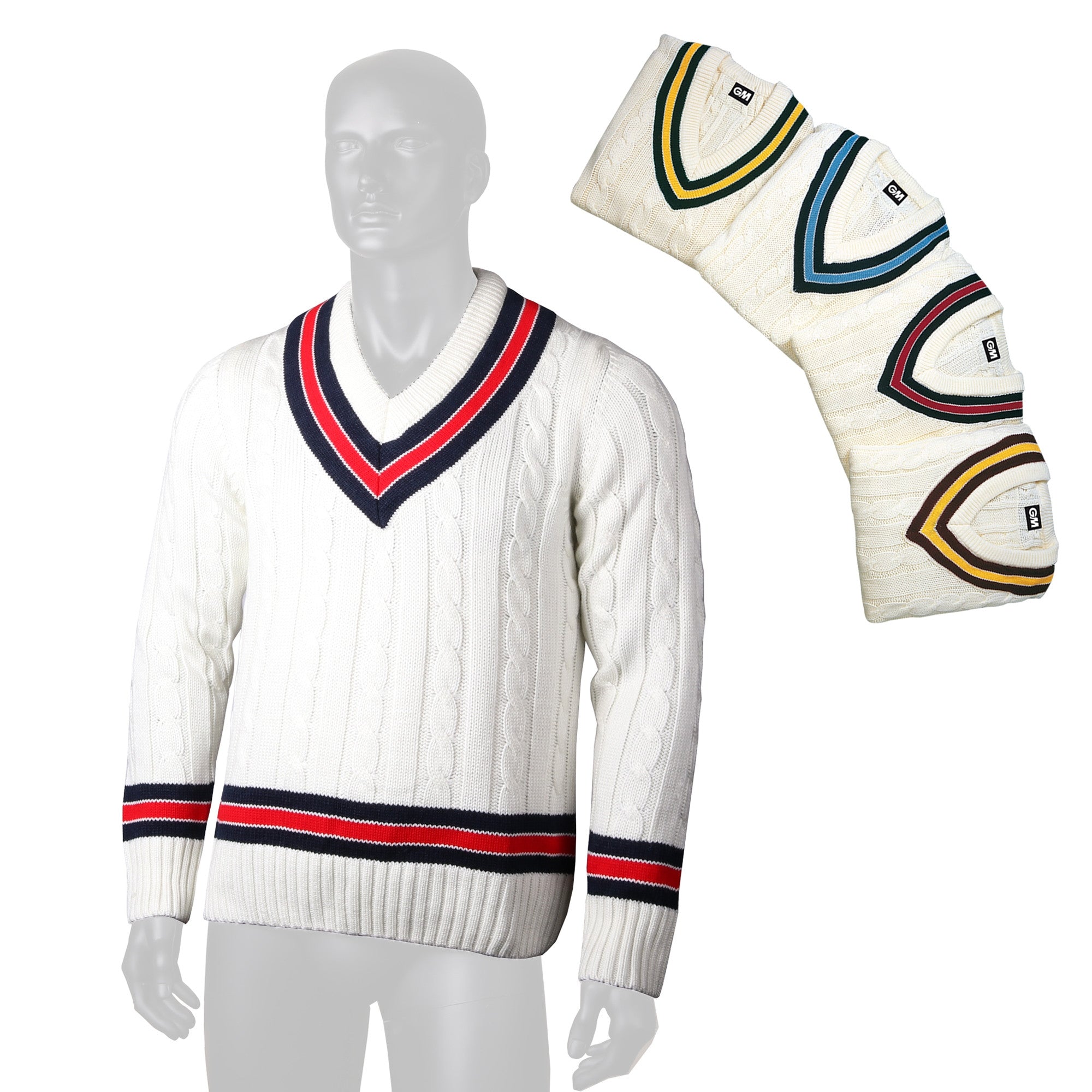 GM Cricket Sweater Trimmed Long Sleeve Senior