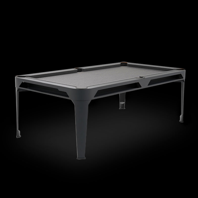 Hyphen Outdoor Pool Table Black Grey Frame / Light Grey Cloth