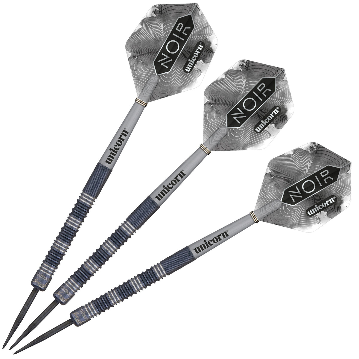 Unicorn Noir James Wade Steel Tip Dart Set 90% Tungsten