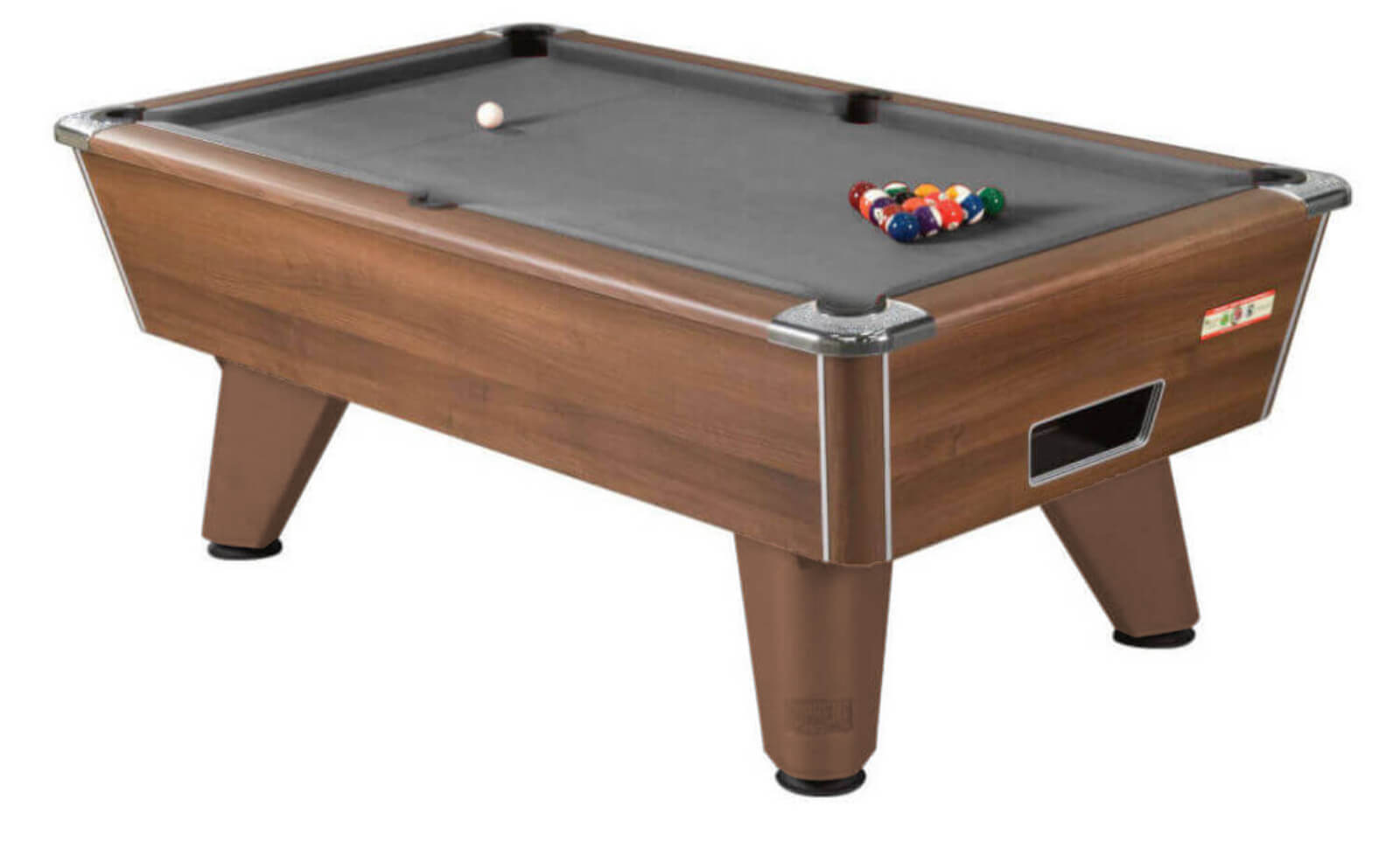 Supreme Winner Freeplay Slate Bed Pool Table - Walnut