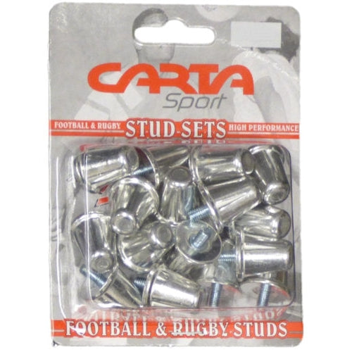 Aluminium Rugby Union Studs 21mm (Blister Pack Of 16)