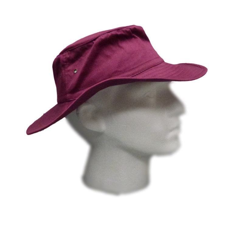 Wide Brim Cricket Hat Maroon