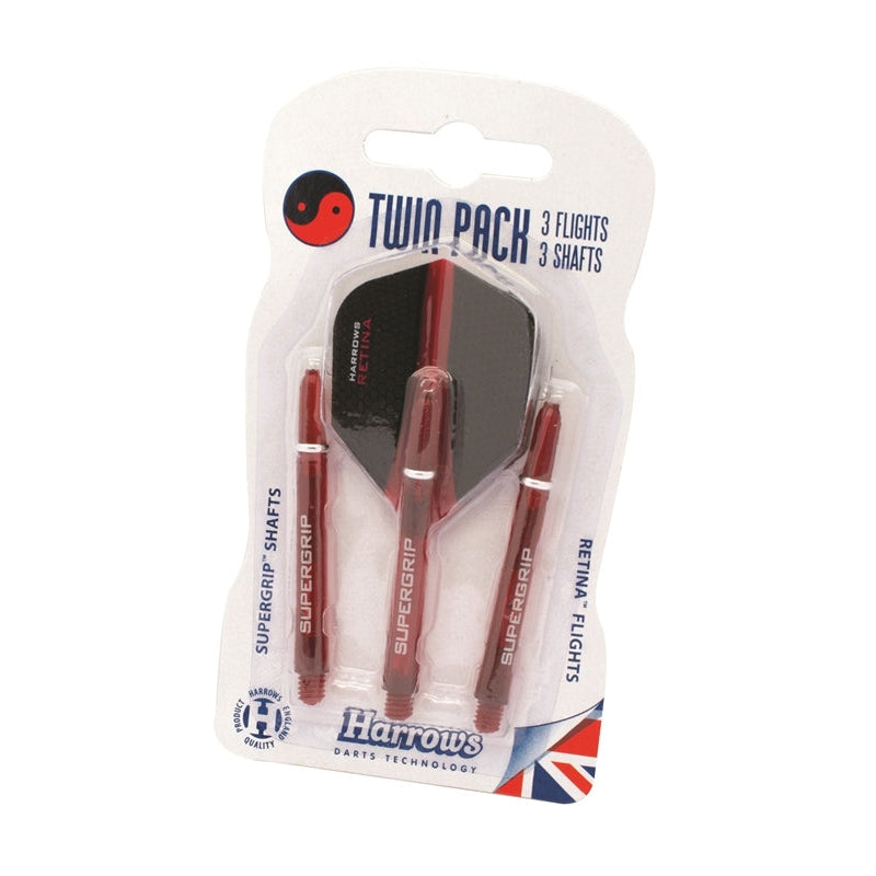 Harrows Twin Pack Stems + Flights - Medium