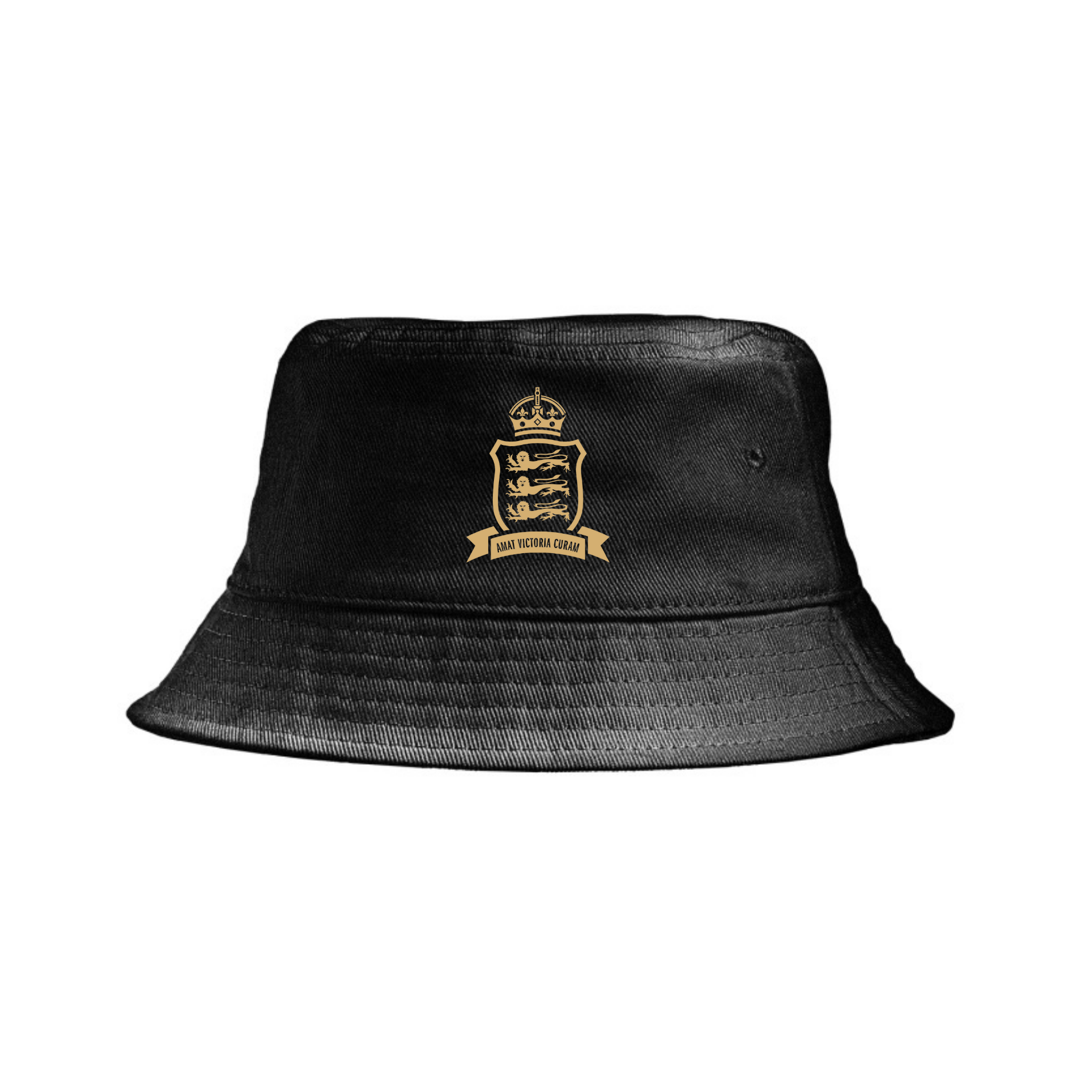 Victoria College Team Playing Cricket Dual Bucket Hat - Black
