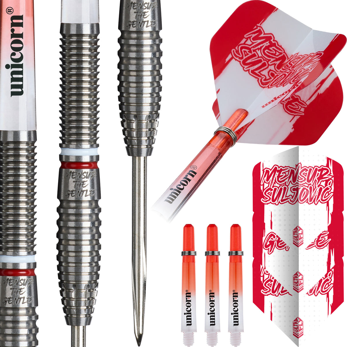 Unicorn Mensur Suljovic 95% Tungsten Steel Tip Dart