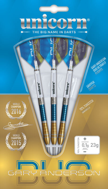 Unicorn Gary Anderson Phase 6 Duo Steel Tip Darts Set 90% Tungsten