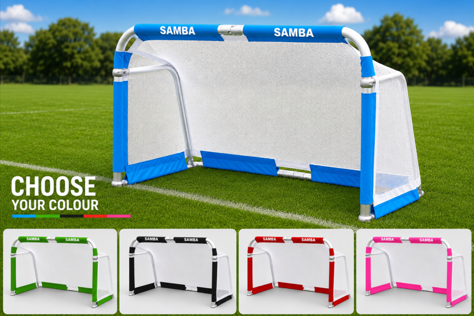 Samba 5ft x 3ft Aluminium Folding Football Goal