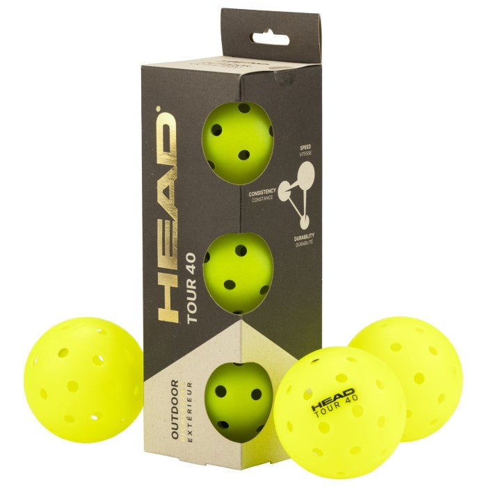 Head Pickleball Tour 40 3 Ball Tube