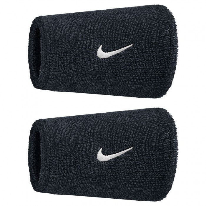Nike Classic DoubleWide Swoosh Wristband Swoosh Black/White