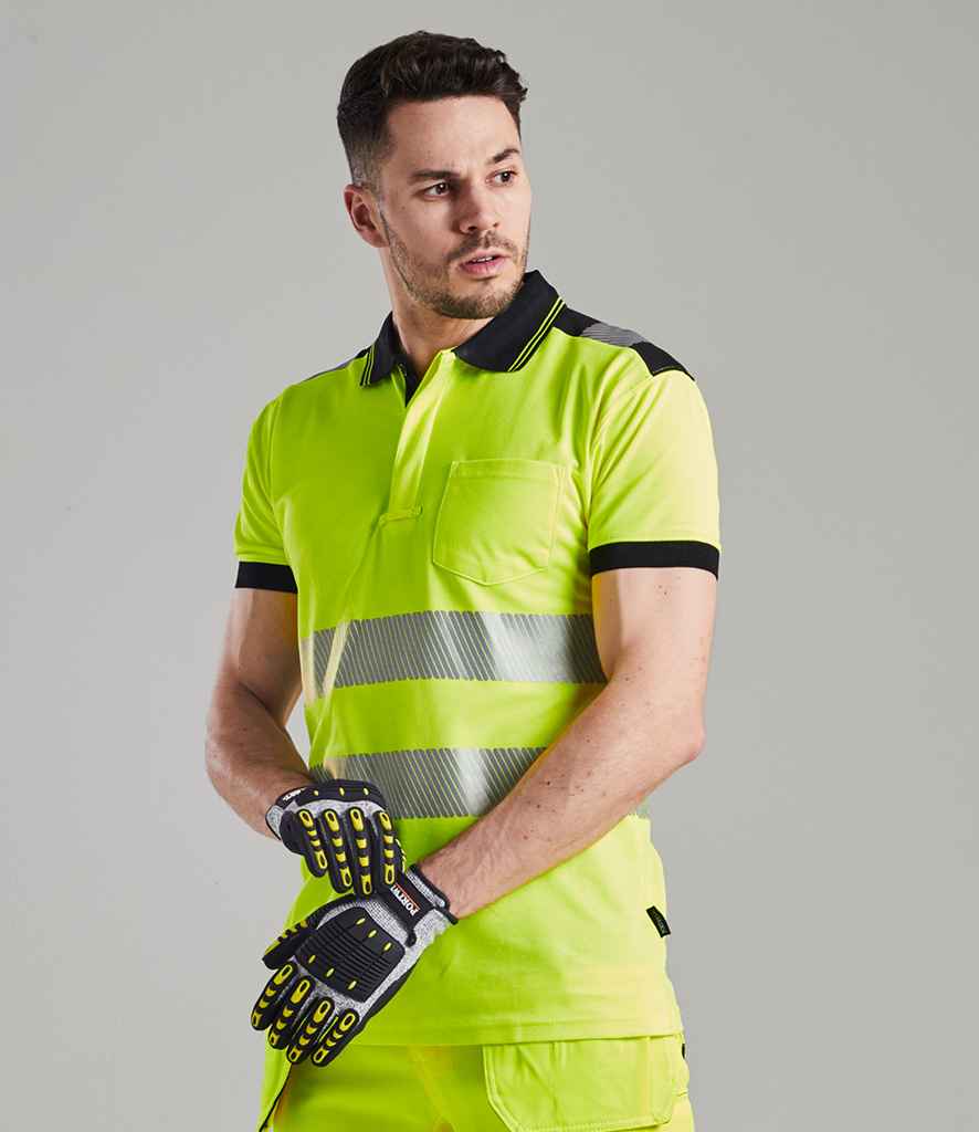 Portwest PW3 Hi-Vis Polo Shirt - Yellow/Black