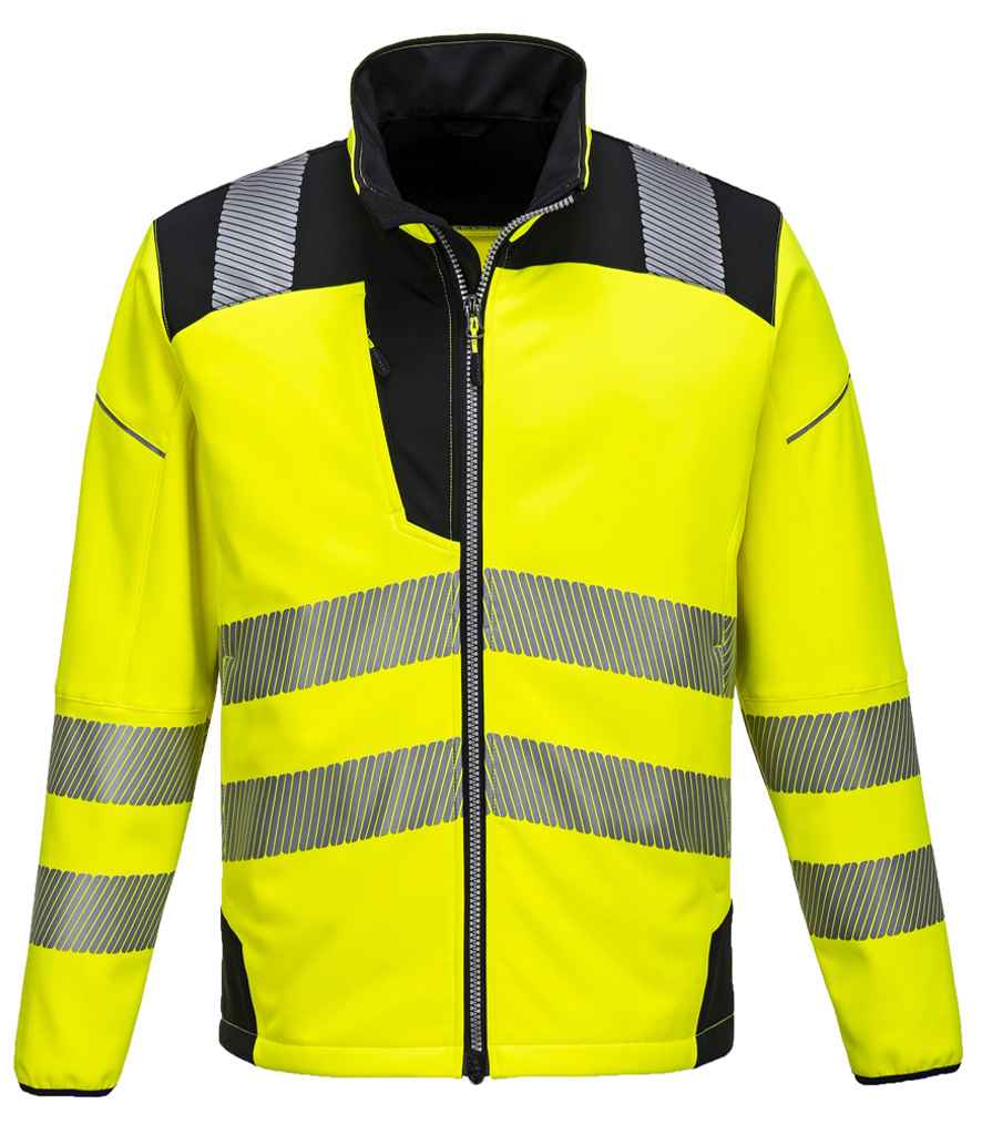 Portwest PW3 Hi-Vis Soft Shell Jacket - Yellow/Black