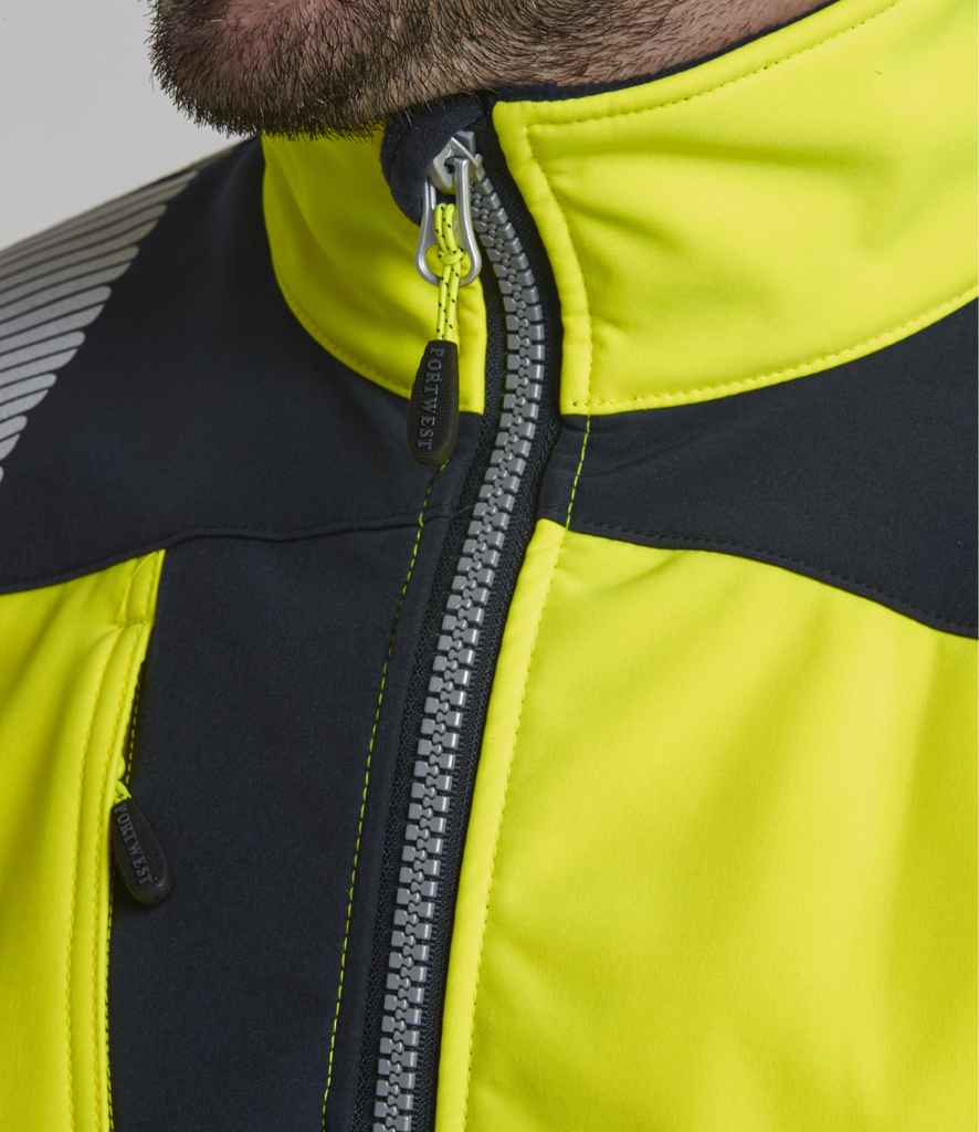Portwest PW3 Hi-Vis Soft Shell Jacket - Yellow/Black