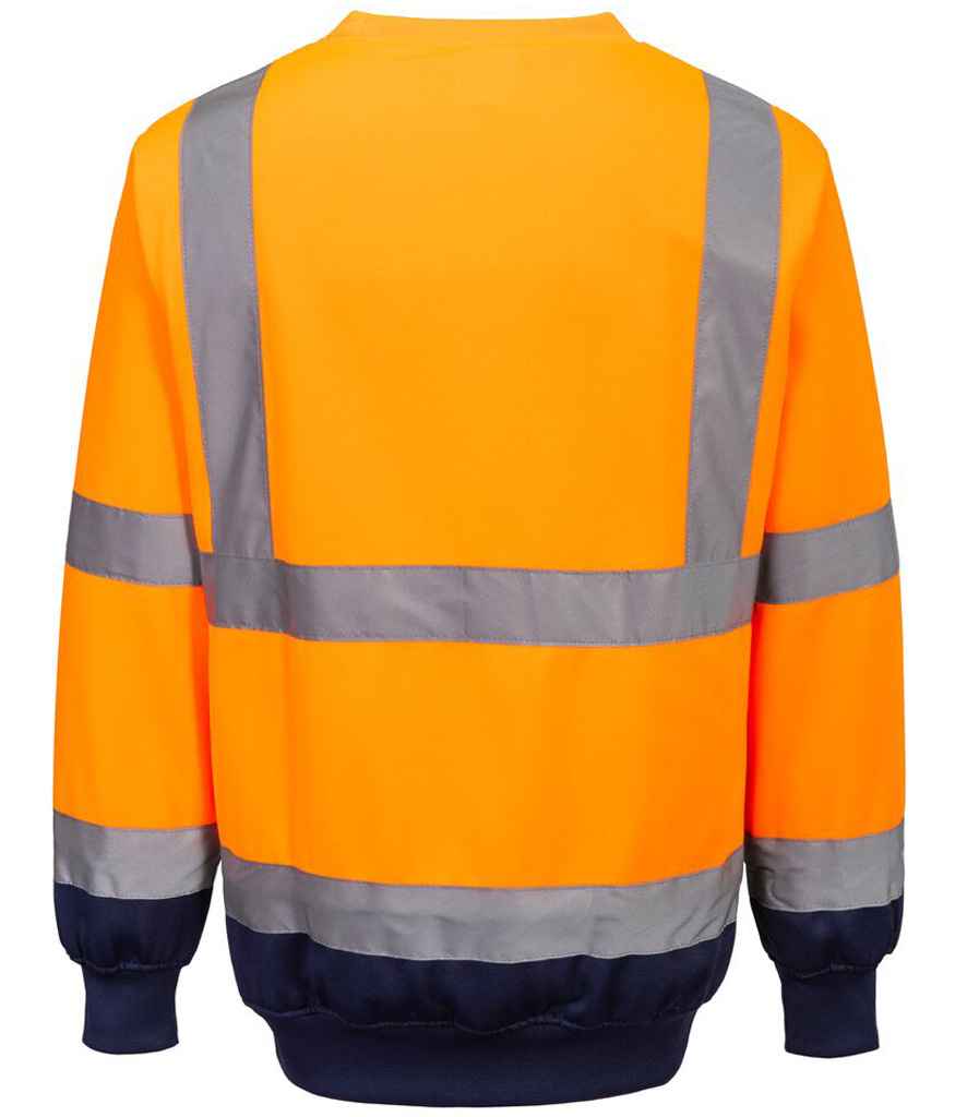 Portwest Hi-Vis Two Tone Sweatshirt - Orange/Navy