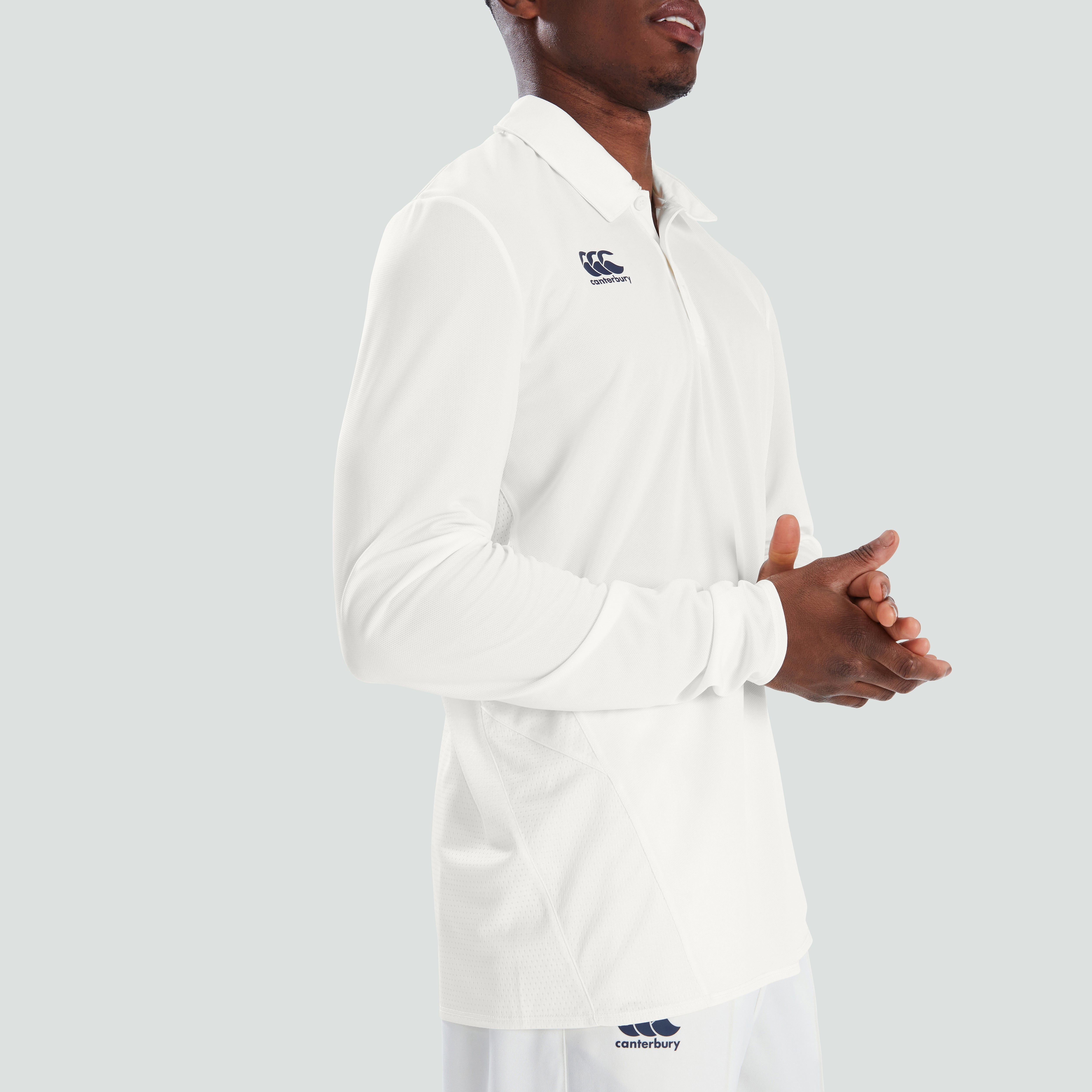 Canterbury Adult Male Cricket Performance Polo - Regular Long Sleeve