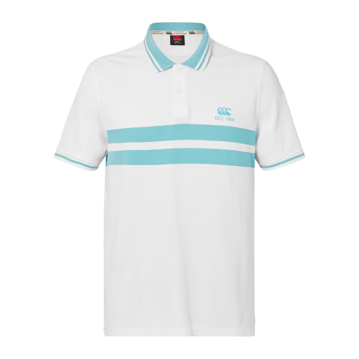 Canterbury Chest Stripe CCC Polo Shirt Senior