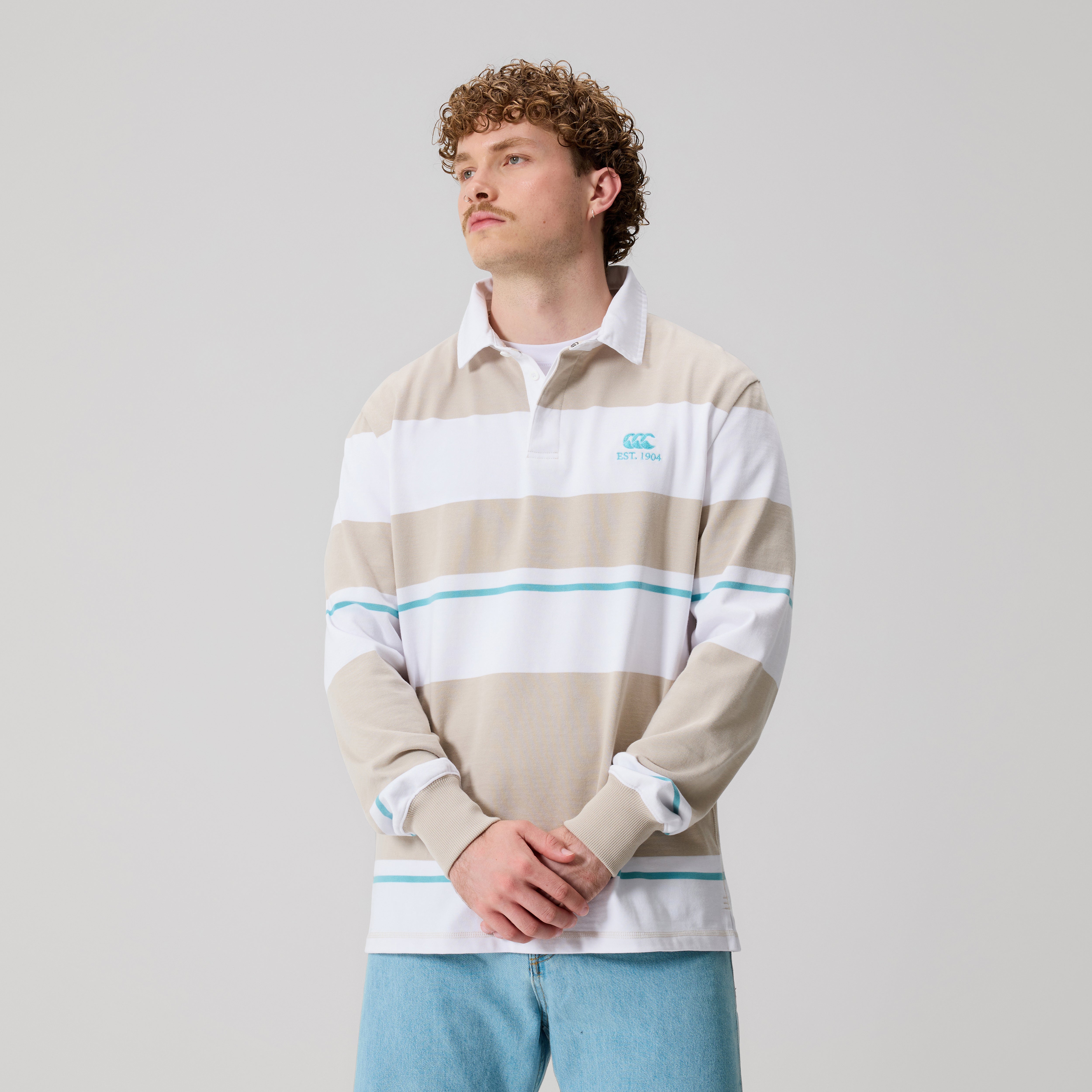 Canterbury CCC Multi Stripe Rugby Am Taupe