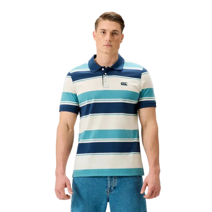 Canterbury CCC Yarn Stripe Polo Shirt Senior