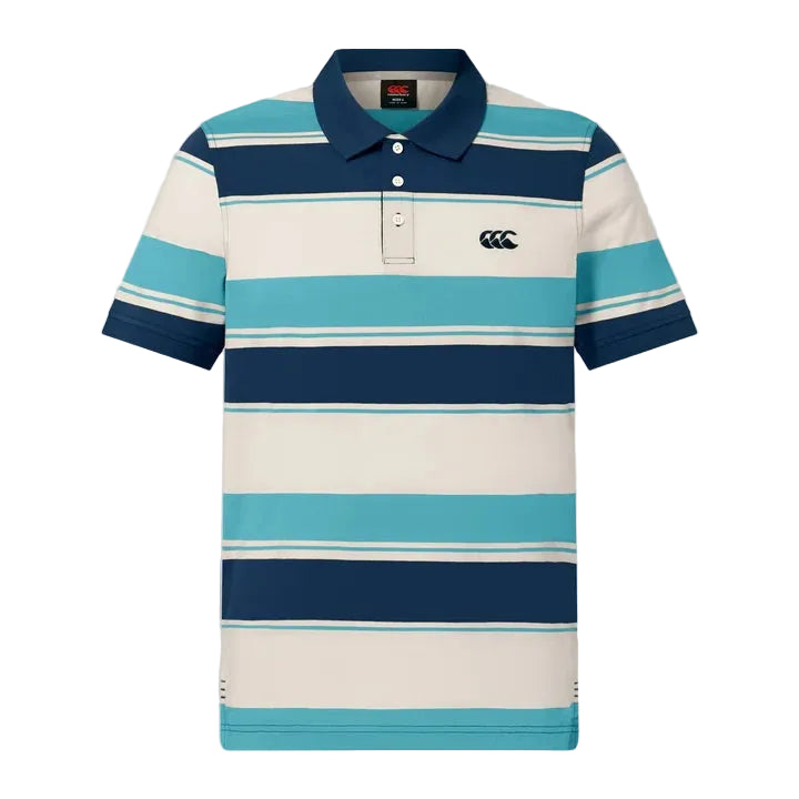 Canterbury CCC Yarn Stripe Polo Shirt Senior
