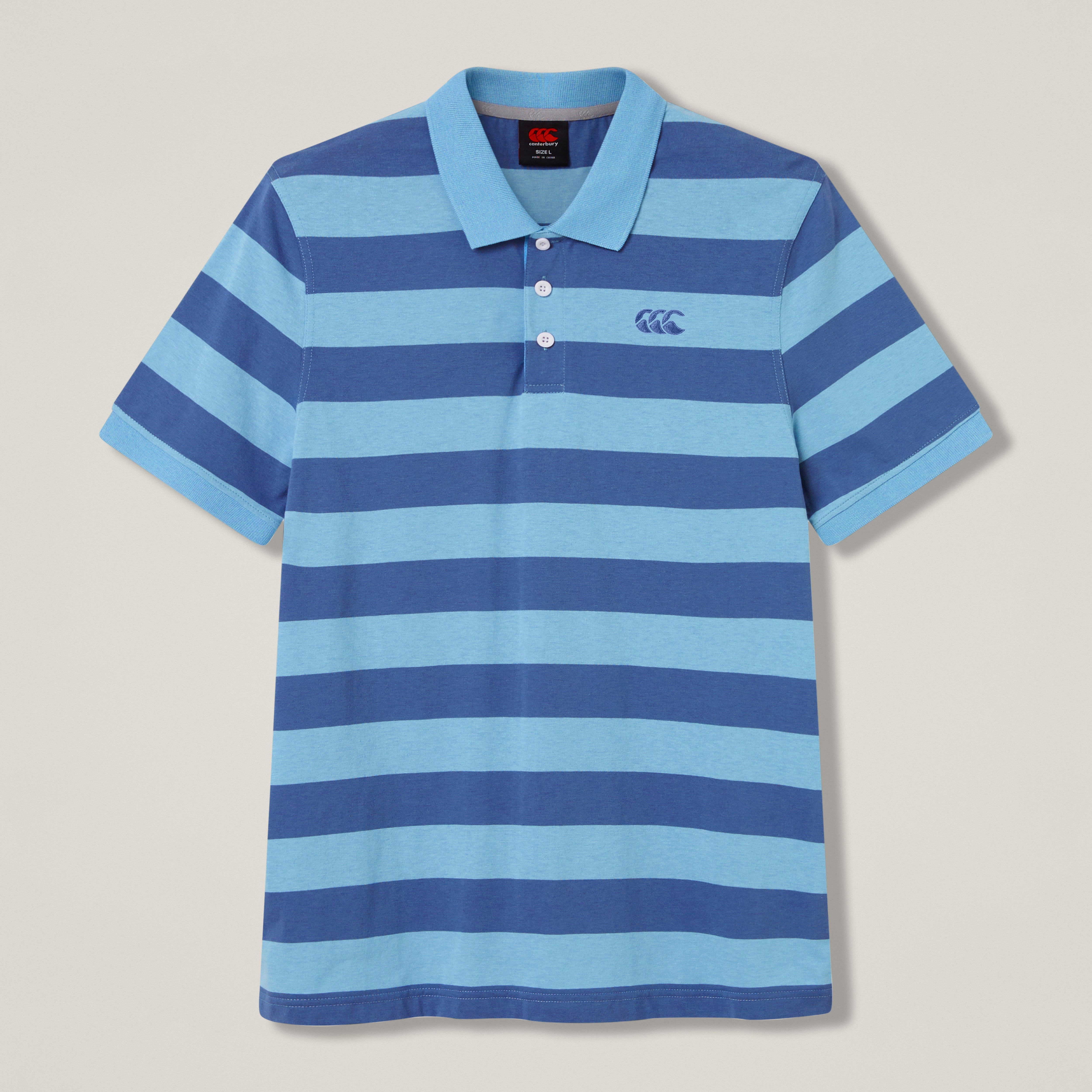 Canterbury CCC Yarn Stripe Polo Adult Male Blue
