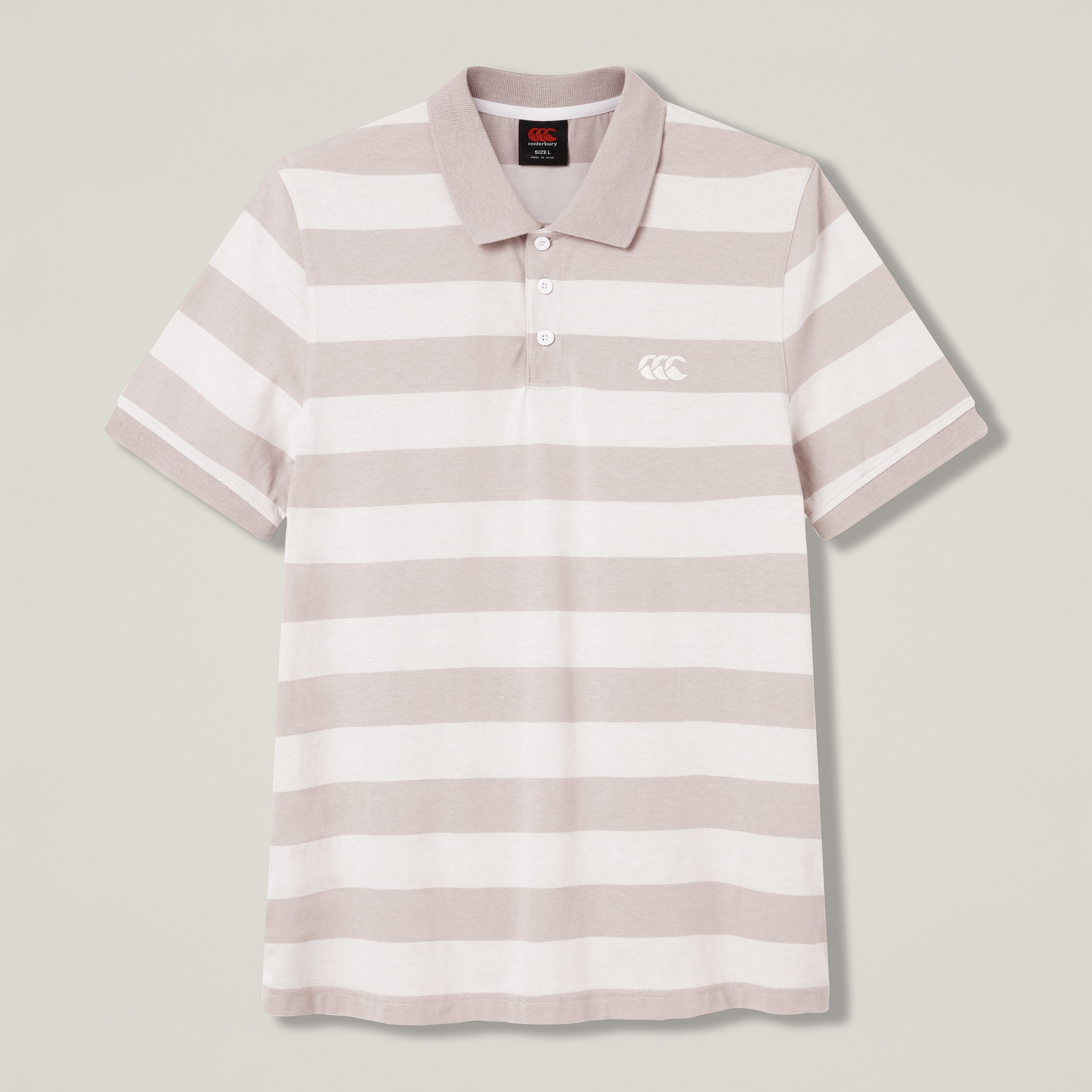 Canterbury Yarn Stripe Polo Moonbeam