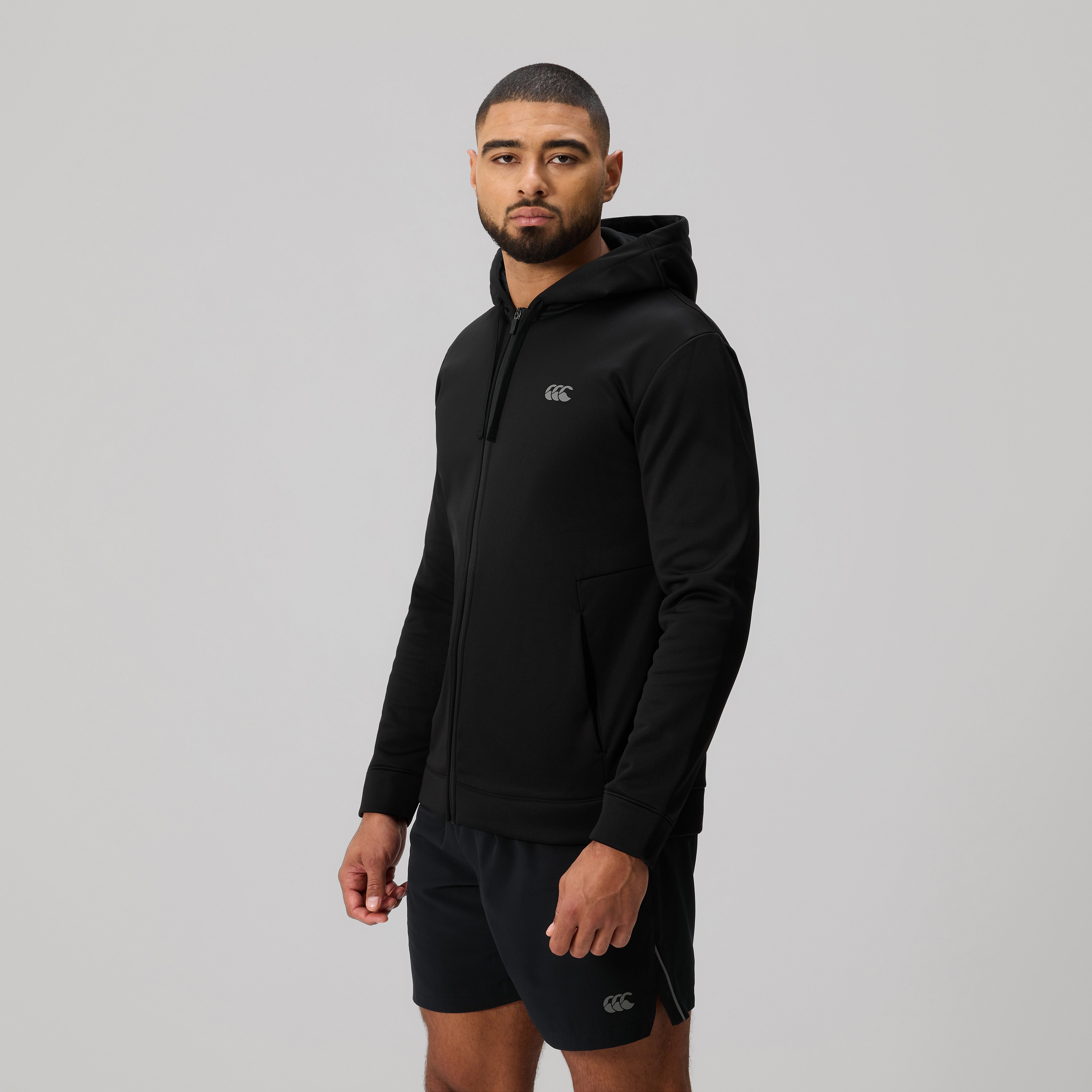 Canterbury Tempo Knit Full Zip Hoodie Adult Male Black
