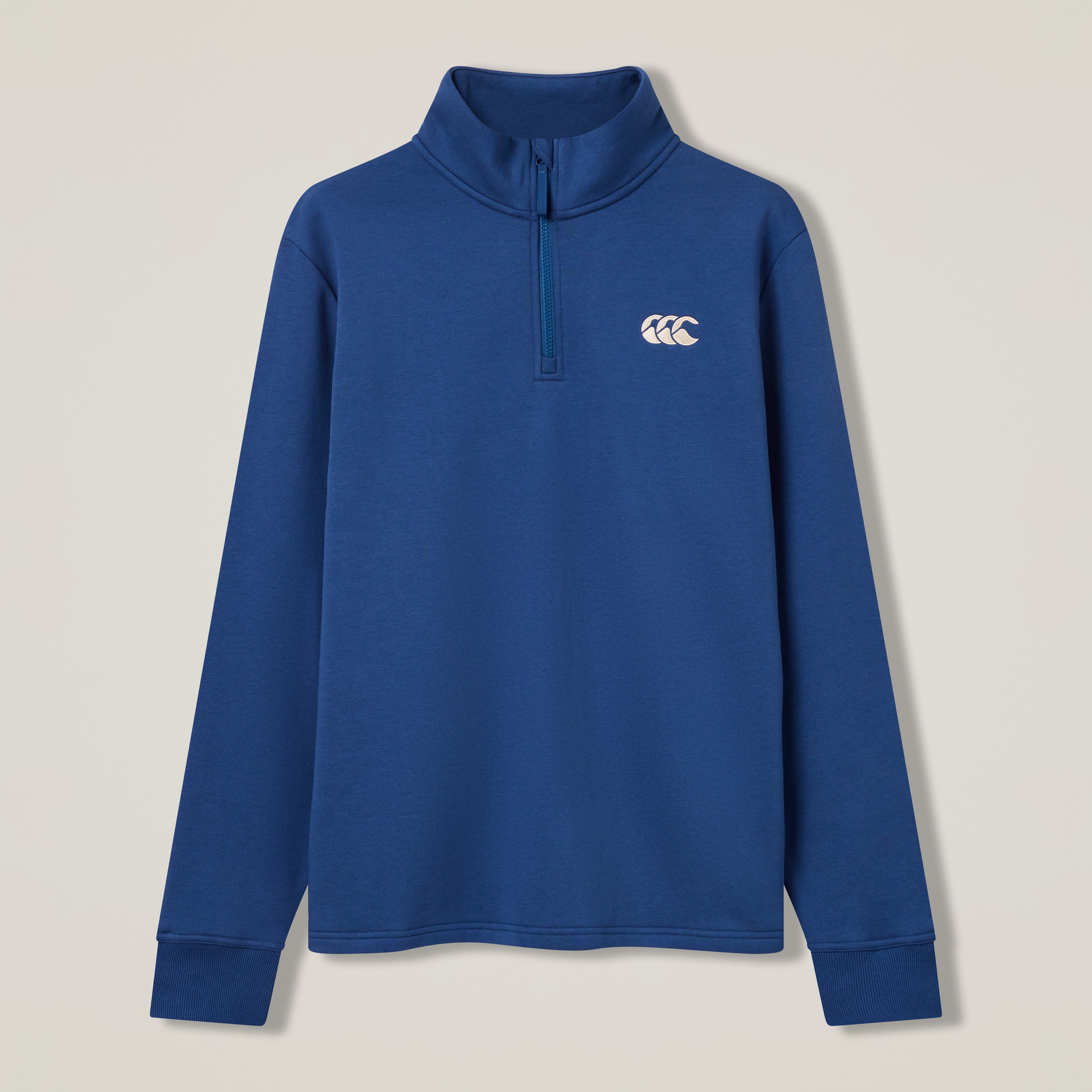 Canterbury Open Hem Qz Sweater Adult Male Blue/grey