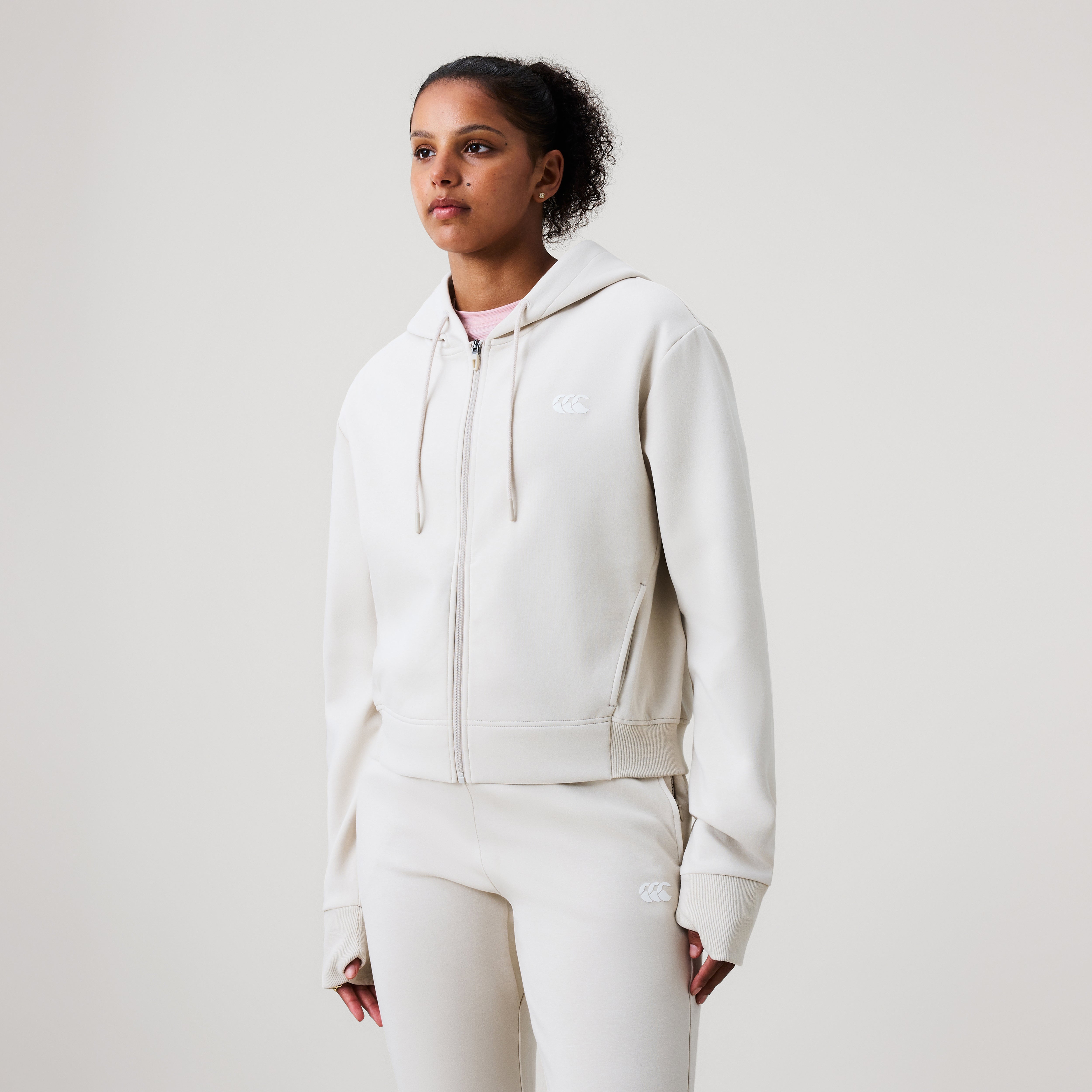 Canterbury Tempo+ Fz Hoodie Adult Female Grey/white