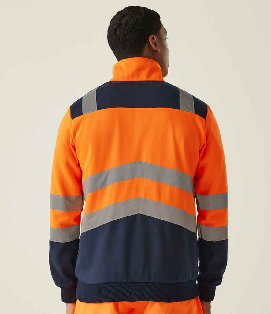 Regatta High Visibility Pro 1/4 Zip Sweatshirt - Orange/Navy