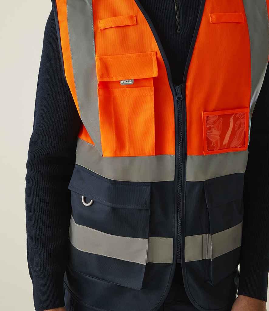 Regatta High Visibility Pro Executive Vest - Orange/Navy