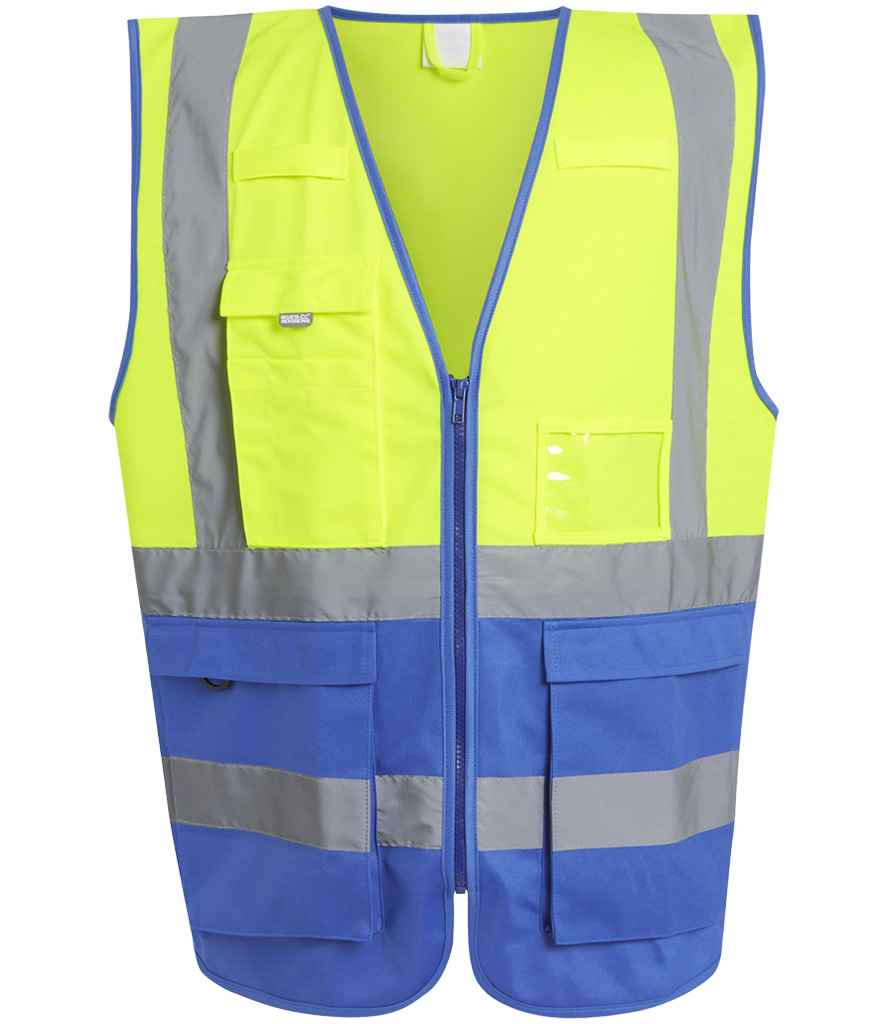Regatta High Visibility Pro Executive Vest - Yellow/Royal Blue