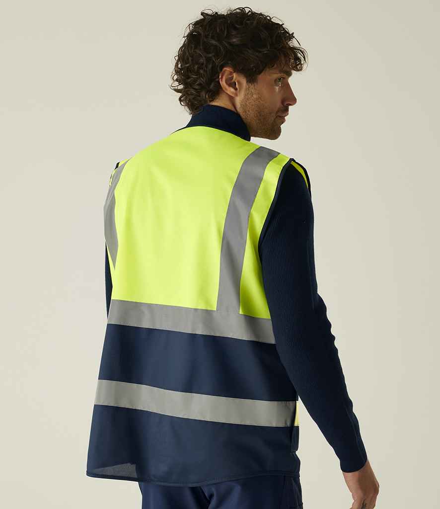 Regatta High Visibility Pro Executive Vest - Yellow/Navy
