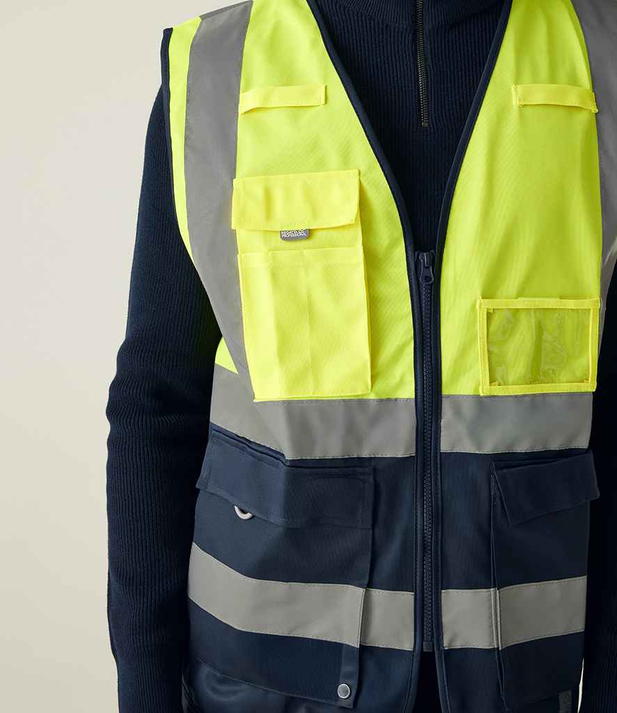 Regatta High Visibility Pro Executive Vest - Yellow/Navy