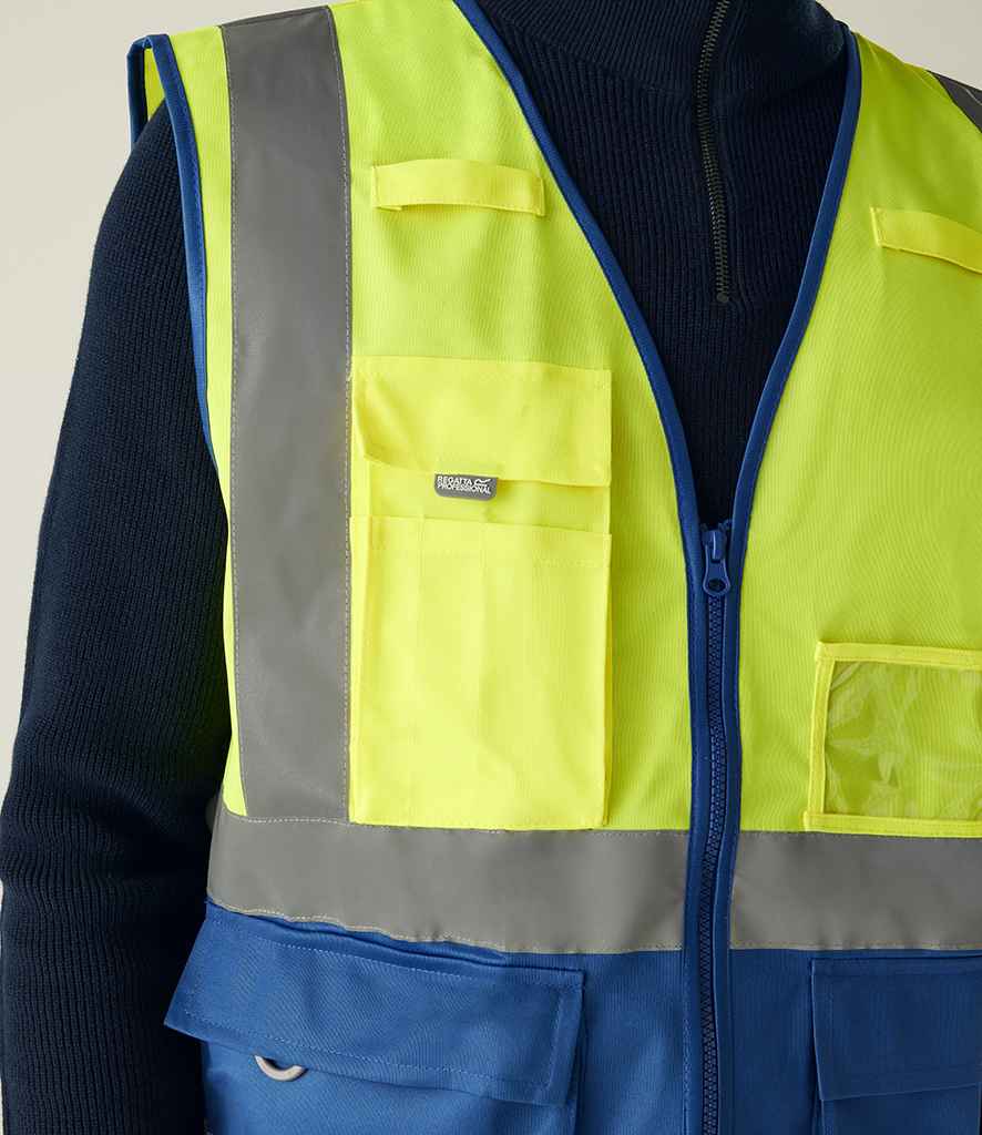 Regatta High Visibility Pro Executive Vest - Yellow/Royal Blue