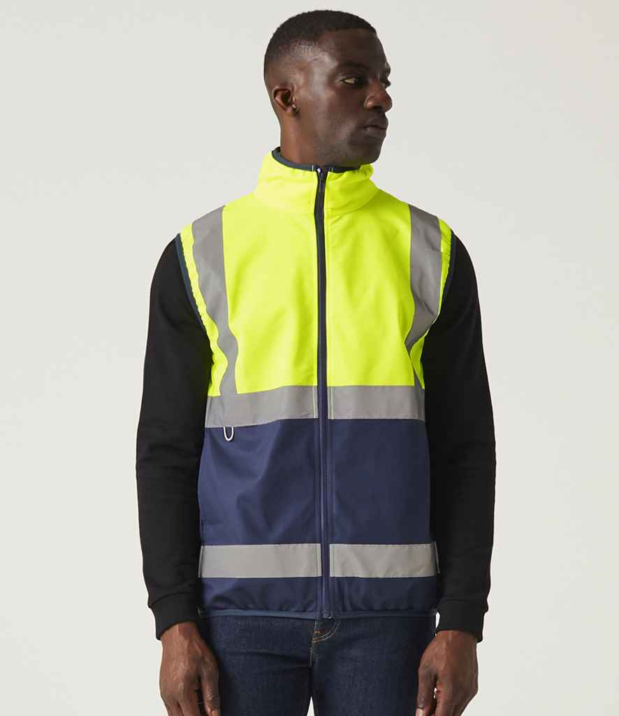 Regatta High Visibility Pro Full Zip Gilet - Yellow/Navy