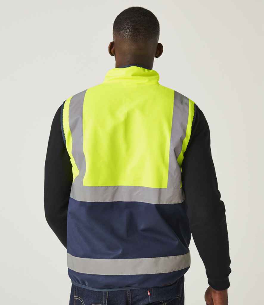 Regatta High Visibility Pro Full Zip Gilet - Yellow/Navy